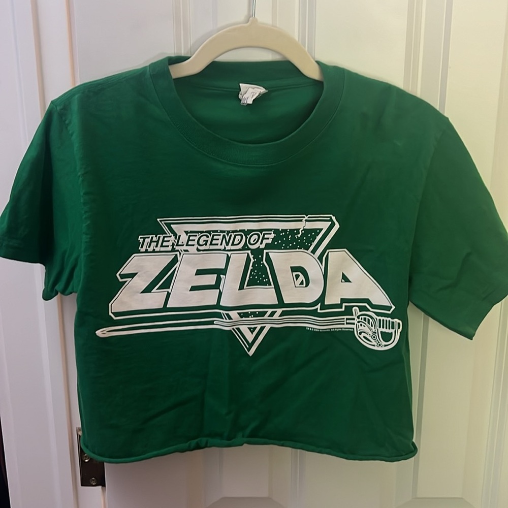 Zelda Graphic Crop Top in Green